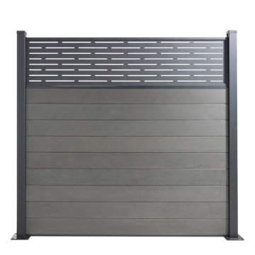 Eco Friendly Aluminum Frame Side Cover Post Wood Plastic Composite Construction Fence Board Price Fence WPC Fencing Trellis